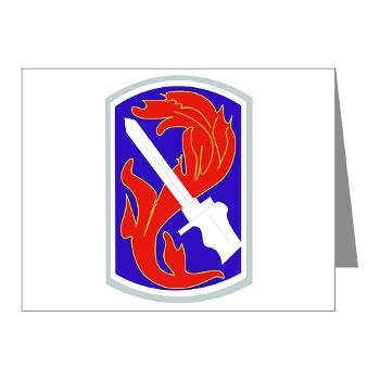 198IB - M01 - 02 - SSI - 198th Infantry Brigade - Note Cards (Pk of 20)