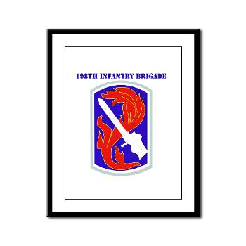 198IB - M01 - 02 - SSI - 198th Infantry Brigade with text - Framed Panel Print