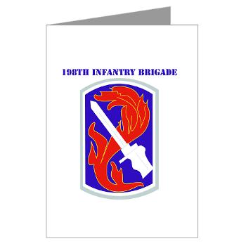 198IB - M01 - 02 - SSI - 198th Infantry Brigade with text - Greeting Cards (Pk of 20)