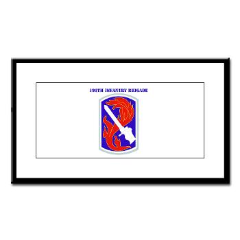 198IB - M01 - 02 - SSI - 198th Infantry Brigade with text - Small Framed Print