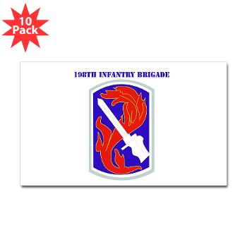 198IB - M01 - 01 - SSI - 198th Infantry Brigade with text - Sticker (Rectangle 10 pk)