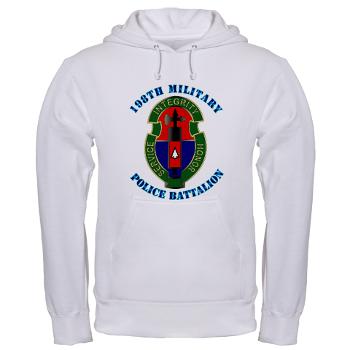 198MPB - A01 - 03 - 198th Military Police Battalion with Text - Hooded Sweatshirt - Click Image to Close
