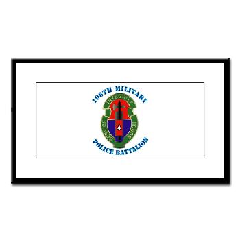 198MPB - M01 - 02 - 198th Military Police Battalion with Text - Small Framed Print - Click Image to Close
