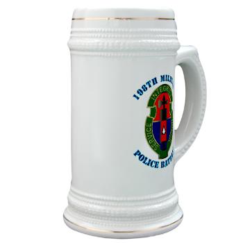 198MPB - M01 - 03 - 198th Military Police Battalion with Text - Stein - Click Image to Close