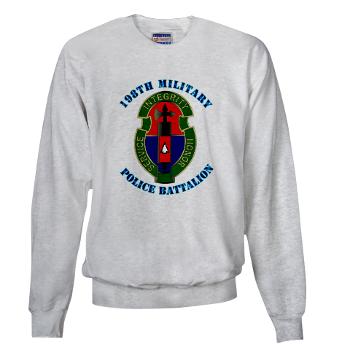 198MPB - A01 - 03 - 198th Military Police Battalion with Text - Sweatshirt