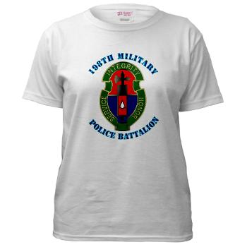 198MPB - A01 - 04 - 198th Military Police Battalion with Text - Women's T-Shirt - Click Image to Close