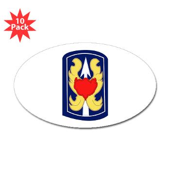 199IB - A01 - 01 - SSI - 199th Infantry Brigade - Sticker (Oval 10 pk)