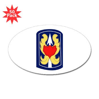 199IB - A01 - 01 - SSI - 199th Infantry Brigade - Sticker (Oval 50 pk)