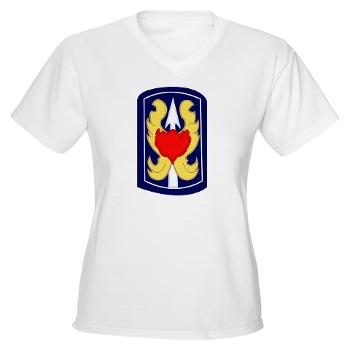 199IB - A01 - 01 - SSI - 199th Infantry Brigade - Women's V-Neck T-Shirt