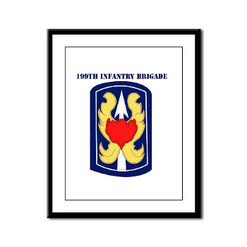 199IB - M01 - 02 - SSI - 199th Infantry Brigade with Text - Framed Panel Print