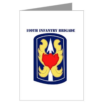 199IB - M01 - 02 - SSI - 199th Infantry Brigade with Text - Greeting Cards (Pk of 20)