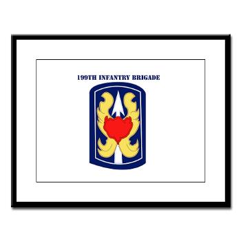 199IB - M01 - 02 - SSI - 199th Infantry Brigade with Text - Large Framed Print - Click Image to Close