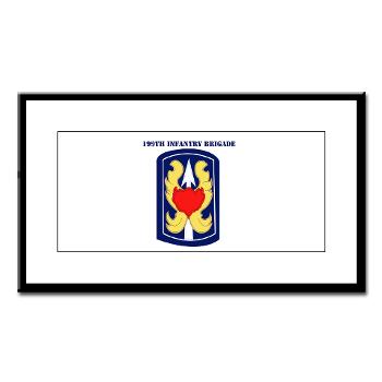 199IB - M01 - 02 - SSI - 199th Infantry Brigade with Text - Small Framed Print