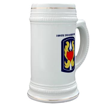 199IB - M01 - 03 - SSI - 199th Infantry Brigade with Text - Stein - Click Image to Close