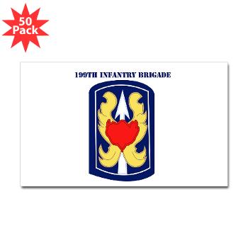 199IB - M01 - 01 - SSI - 199th Infantry Brigade with Text - Sticker (Rectangle 10 pk)