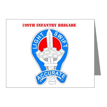 199IB - M01 - 02 - DUI - 199th Infantry Brigade with Text - Note Cards (Pk of 20)