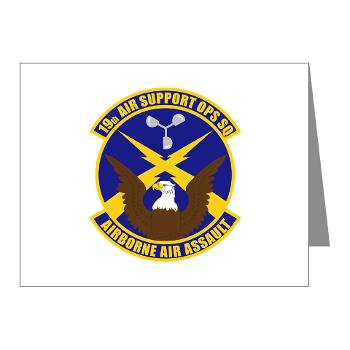 19ASOS - M01 - 02 - 19th Air Support Operation Squadron - Note Cards (Pk of 20) - Click Image to Close