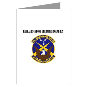19ASOS - M01 - 02 - 19th Air Support Operation Squadron with Text - Greeting Cards (Pk of 10)