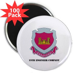 19EC - M01 - 01 - DUI - 19th Engineer Company with text 2.25" Magnet (100 pack)
