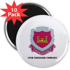 19EC - M01 - 01 - DUI - 19th Engineer Company with text 2.25" Magnet (10 pack)