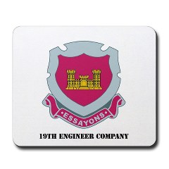 19EC - M01 - 03 - DUI - 19th Engineer Company with text Mousepad