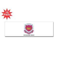 19EC - M01 - 01 - DUI - 19th Engineer Company with text Sticker (Bumper 10 pk)