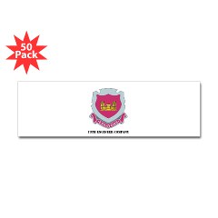 19EC - M01 - 01 - DUI - 19th Engineer Company with text Sticker (Bumper 50 pk)