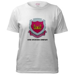 19EC - A01 - 04 - DUI - 19th Engineer Company with text Women's T-Shirt
