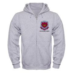 19EC - A01 - 03 - DUI - 19th Engineer Company with text Zip Hoodie
