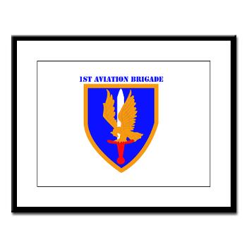 1AB - M01 - 02 - SSI - 1st Aviation Bde with text - Large Framed Print