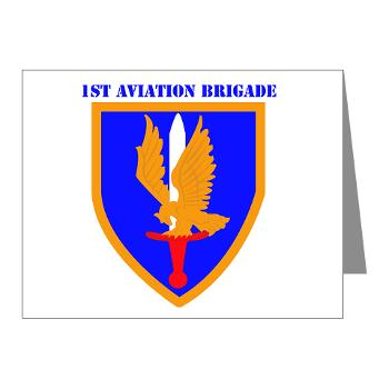 1AB - M01 - 02 - SSI - 1st Aviation Bde with text - Note Cards (Pk of 20)