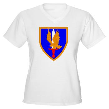 1AB - A01 - 04 - SSI - 1st Aviation Bde - Women's V-Neck T-Shirt