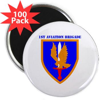1AB - M01 - 01 - SSI - 1st Aviation Bde with text - 2.25" Magnet (100 pack)