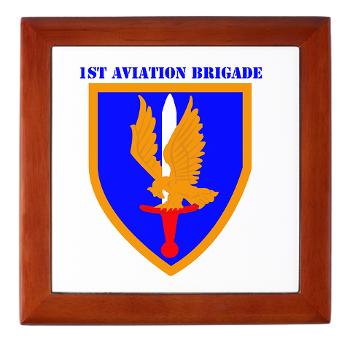 1AB - M01 - 03 - SSI - 1st Aviation Bde with text - Keepsake Box