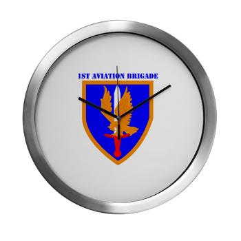 1AB - M01 - 03 - SSI - 1st Aviation Bde with text - Modern Wall Clock - Click Image to Close