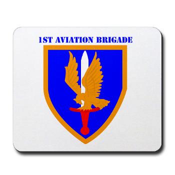 1AB - M01 - 03 - SSI - 1st Aviation Bde with text - Mousepad
