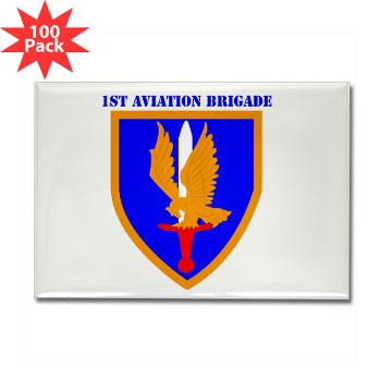 1AB - M01 - 01 - SSI - 1st Aviation Bde with text - Rectangle Magnet (100 pack)