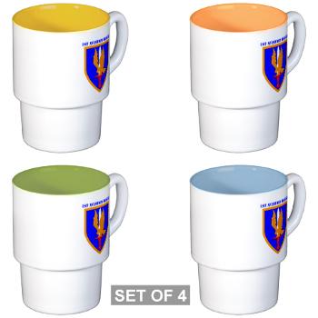 1AB - M01 - 03 - SSI - 1st Aviation Bde with text - Stackable Mug Set (4 mugs)