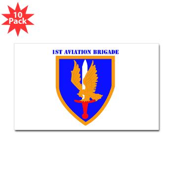 1AB - M01 - 01 - SSI - 1st Aviation Bde with text - Sticker (Rectangle 10 pk) - Click Image to Close