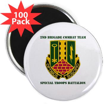 1AD2BCTSTB - A01 - 01 - DUI - 2nd BCT - Special Troops Bn with Text - 2.25" Magnet (100 pack)