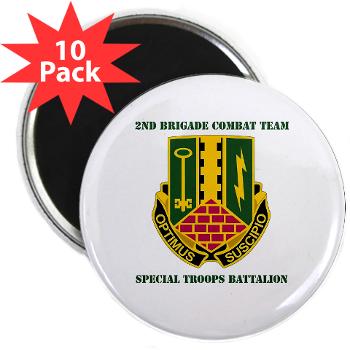 1AD2BCTSTB - A01 - 01 - DUI - 2nd BCT - Special Troops Bn with Text - 2.25" Magnet (10 pack)