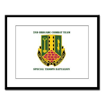 1AD2BCTSTB - A01 - 02 - DUI - 2nd BCT - Special Troops Bn with Text - Large Framed Print - Click Image to Close