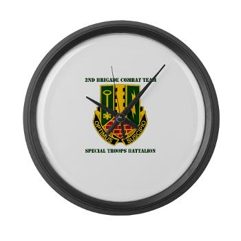 1AD2BCTSTB - A01 - 03 - DUI - 2nd BCT - Special Troops Bn with Text - Large Wall Clock - Click Image to Close