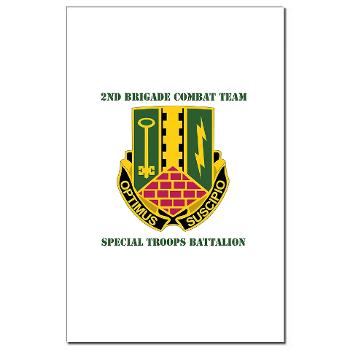 1AD2BCTSTB - A01 - 02 - DUI - 2nd BCT - Special Troops Bn with Text - Mini Poster Print