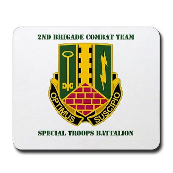 1AD2BCTSTB - A01 - 03 - DUI - 2nd BCT - Special Troops Bn with Text - Mousepad