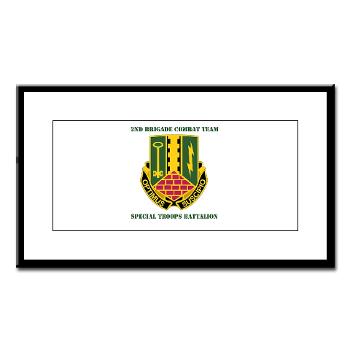 1AD2BCTSTB - A01 - 02 - DUI - 2nd BCT - Special Troops Bn with Text - Small Framed Print - Click Image to Close