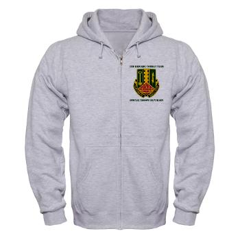 1AD2BCTSTB - A01 - 03 - DUI - 2nd BCT - Special Troops Bn with Text - Zip Hoodie