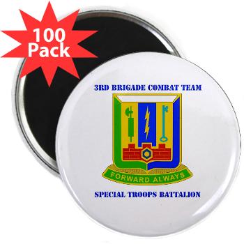 1AD3BCTSTB - M01 - 01 - DUI - 3rd BCT - Special Troops Bn with Text - 2.25" Magnet (100 pack)