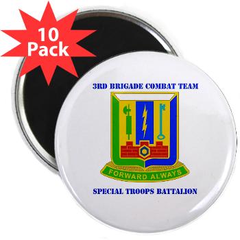 1AD3BCTSTB - M01 - 01 - DUI - 3rd BCT - Special Troops Bn with Text - 2.25" Magnet (10 pack)