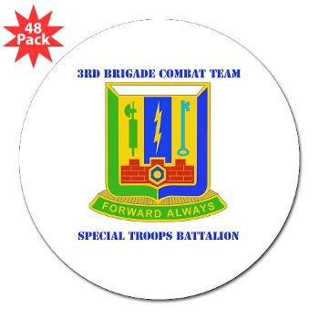 1AD3BCTSTB -M01 - 01 - DUI - 3rd BCT - Special Troops Bn with Text - 3" Lapel Sticker (48 pk) - Click Image to Close